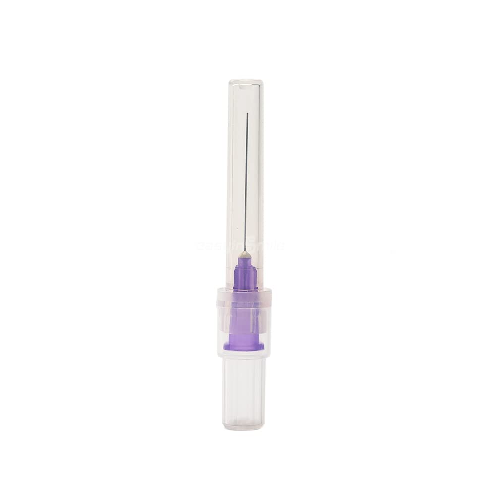 SNAWOP Dental Endo Irrigation Syringe Needle Tips 50PCS End-Closed Side Hole 23G/27G/30G (27G,Yellow)