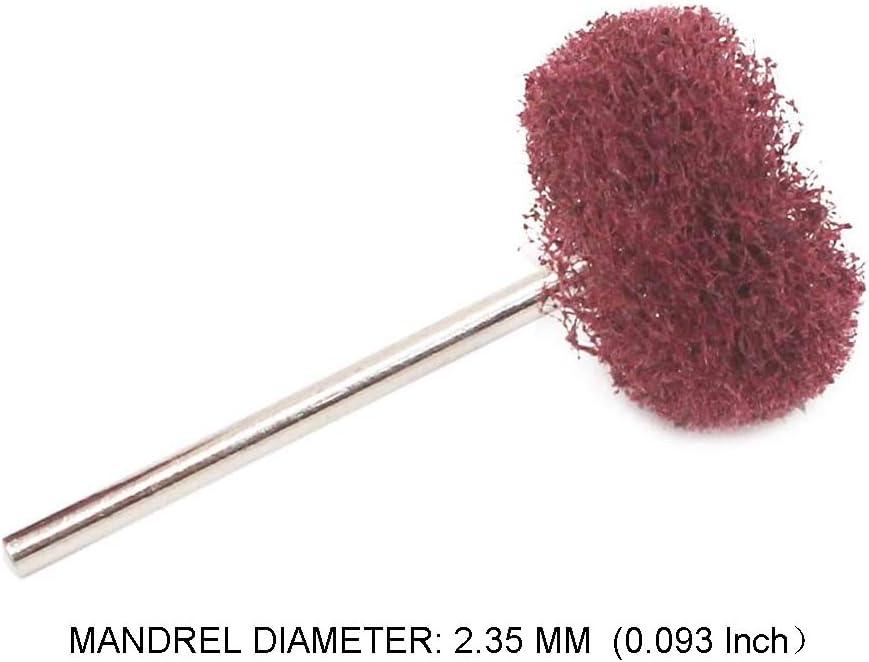 Fine Abrasive Wheel Brush Polishing Buffing Wheels Sanding Rust Remove Rotary Tools Accessories 2.35 MM Mandrel 80 Pieces
