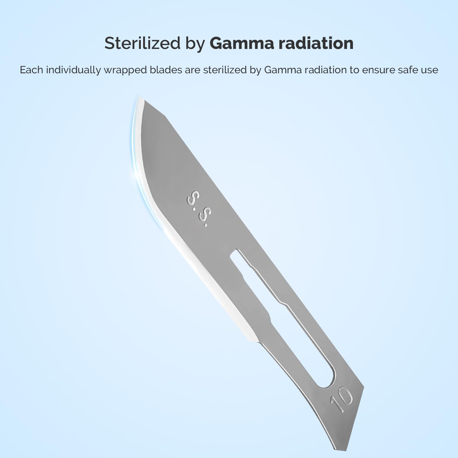 JMU 100pcs Disposable Sterile Surgical Scalpel Blades #15 | Individually Foil Wrapped, Stainless Steel Scalpel Blades