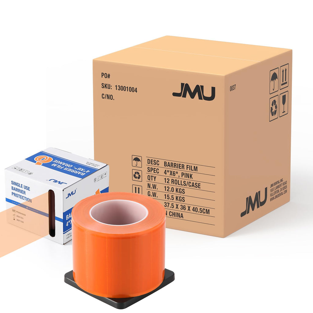 JMU Blue Barrier Film, Barrier Film Tattoo 4" x 6" Barrier Tape, Dental Barrier Film Roll (1 Rolls, 1200 Sheets)