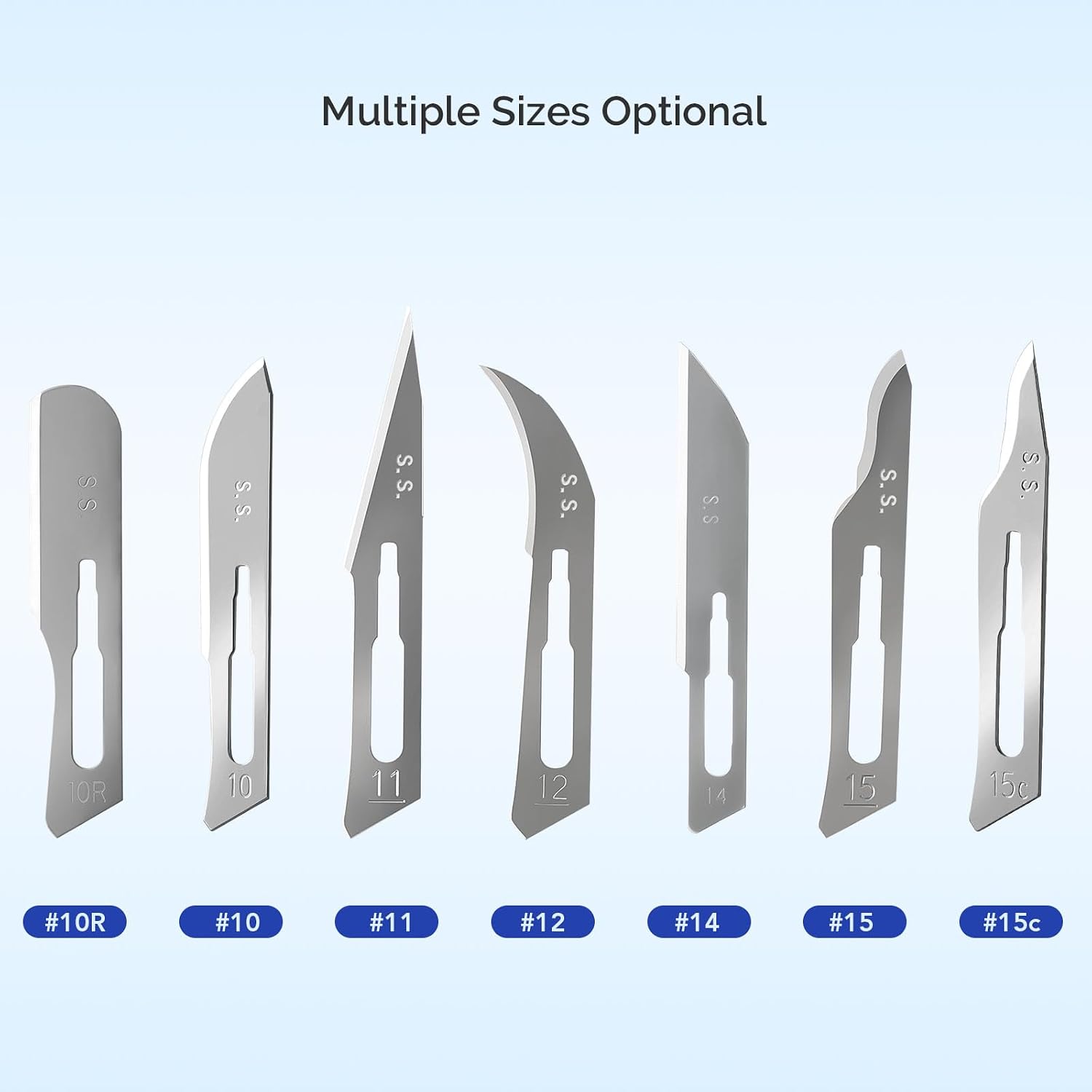 JMU 100pcs Disposable Sterile Surgical Scalpel Blades #15 | Individually Foil Wrapped, Stainless Steel Scalpel Blades