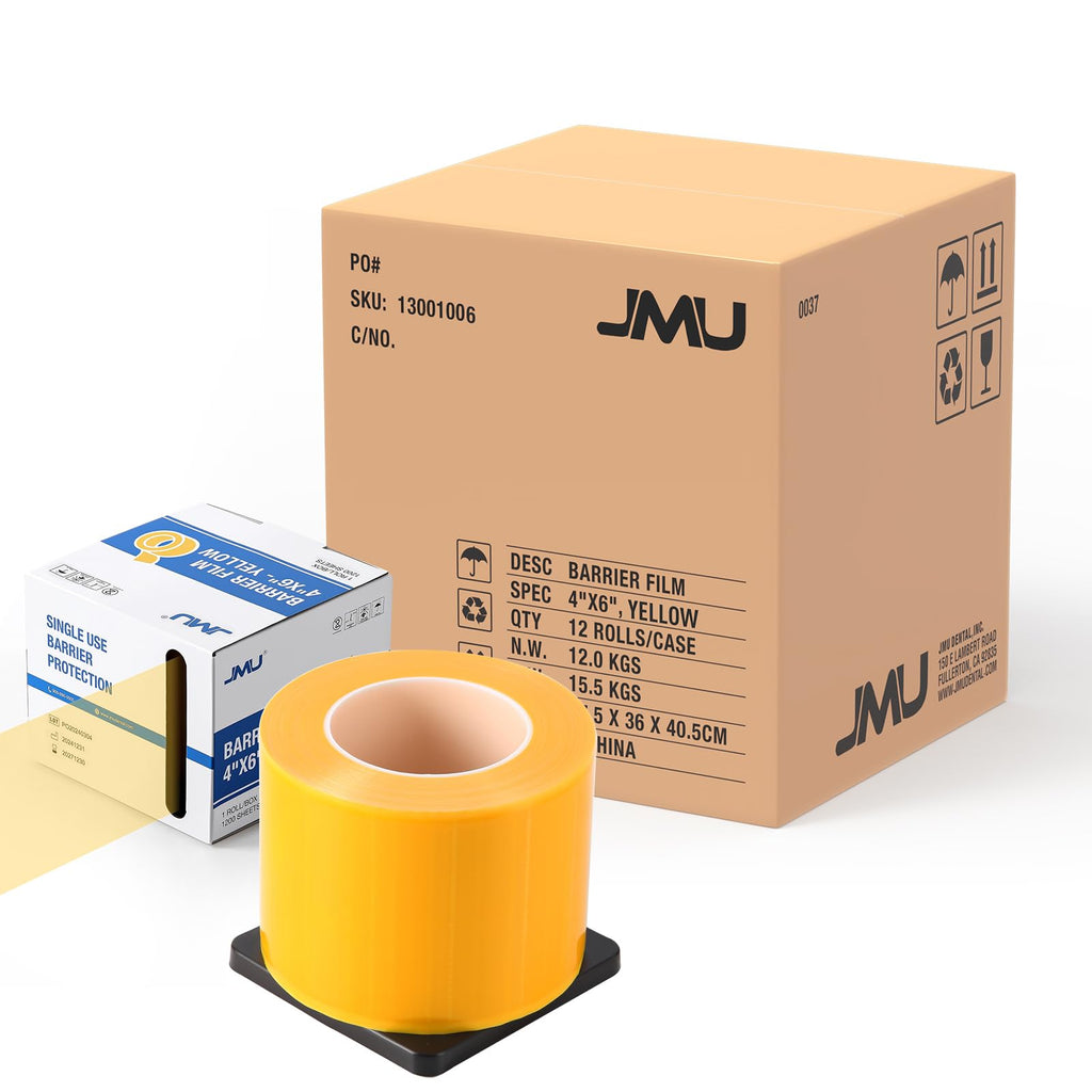 JMU Blue Barrier Film, Barrier Film Tattoo 4" x 6" Barrier Tape, Dental Barrier Film Roll (1 Rolls, 1200 Sheets)