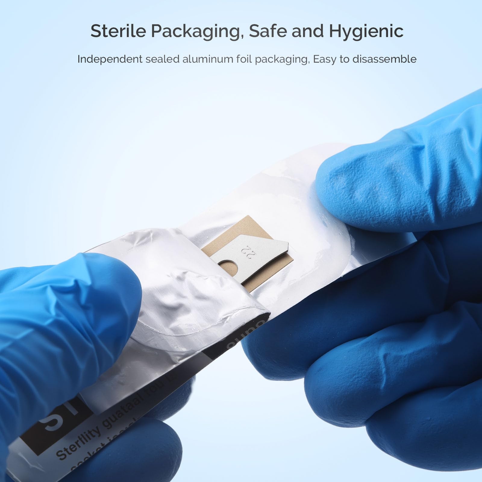 JMU 100pcs Disposable Sterile Surgical Scalpel Blades #15 | Individually Foil Wrapped, Stainless Steel Scalpel Blades