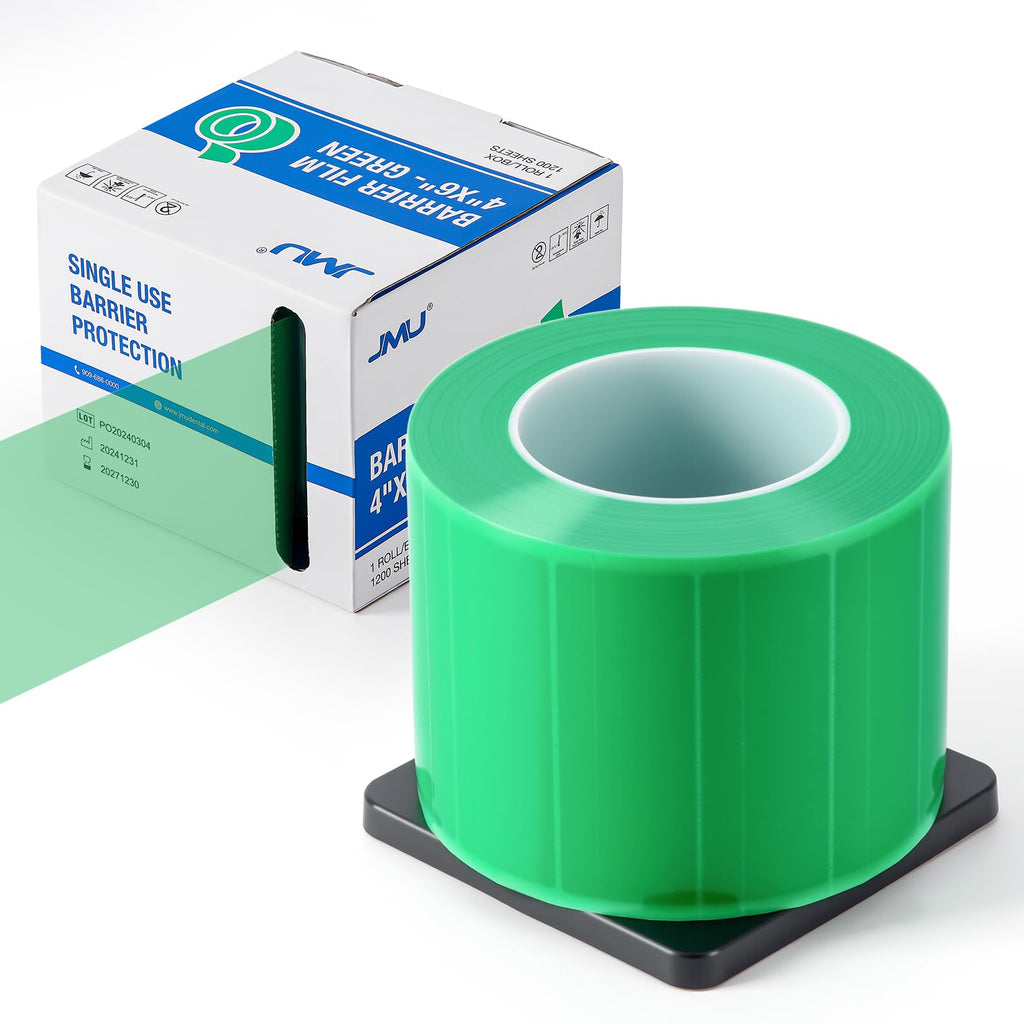 JMU Blue Barrier Film, Barrier Film Tattoo 4" x 6" Barrier Tape, Dental Barrier Film Roll (1 Rolls, 1200 Sheets)