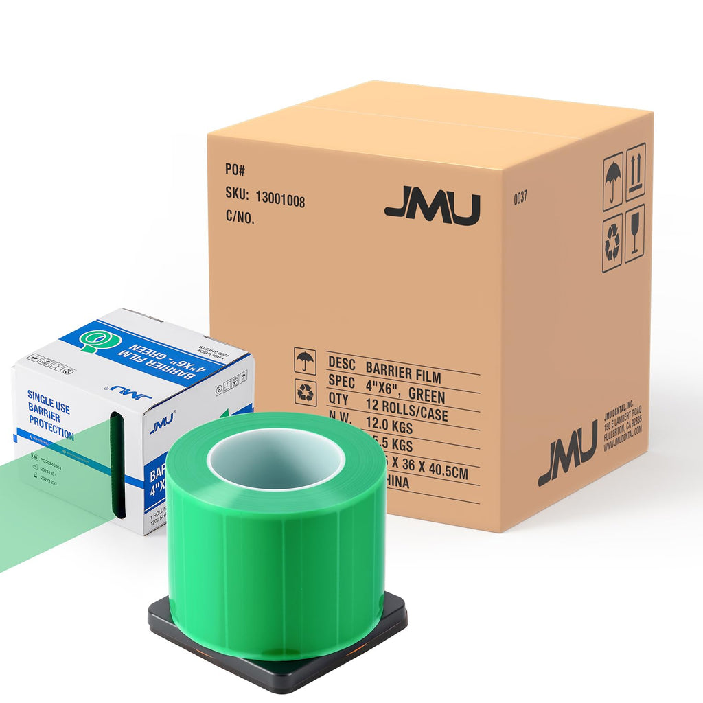 JMU Blue Barrier Film, Barrier Film Tattoo 4" x 6" Barrier Tape, Dental Barrier Film Roll (1 Rolls, 1200 Sheets)