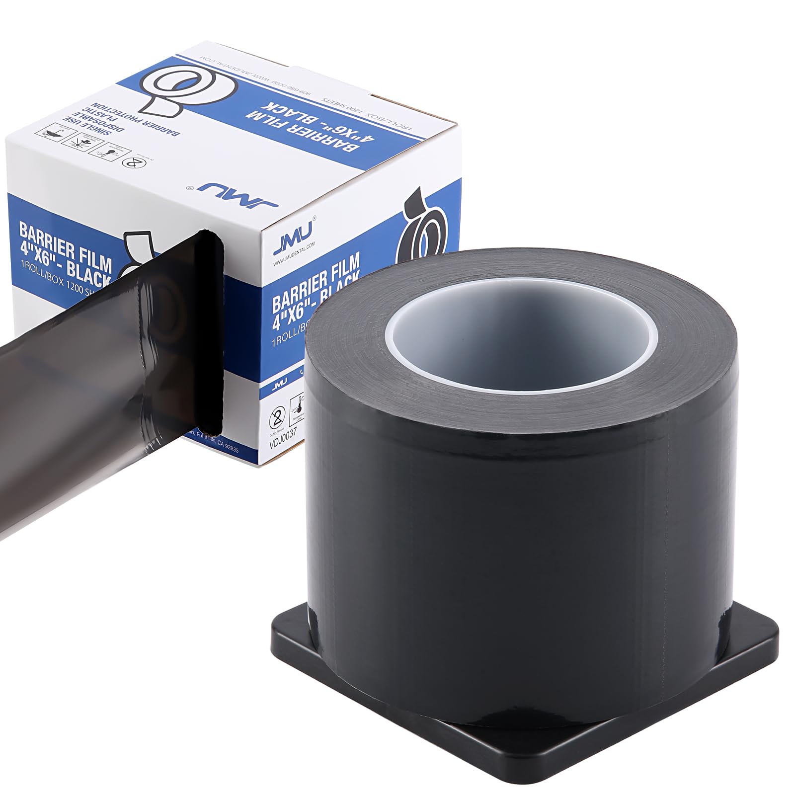 JMU Blue Barrier Film, Barrier Film Tattoo 4" x 6" Barrier Tape, Dental Barrier Film Roll (1 Rolls, 1200 Sheets)