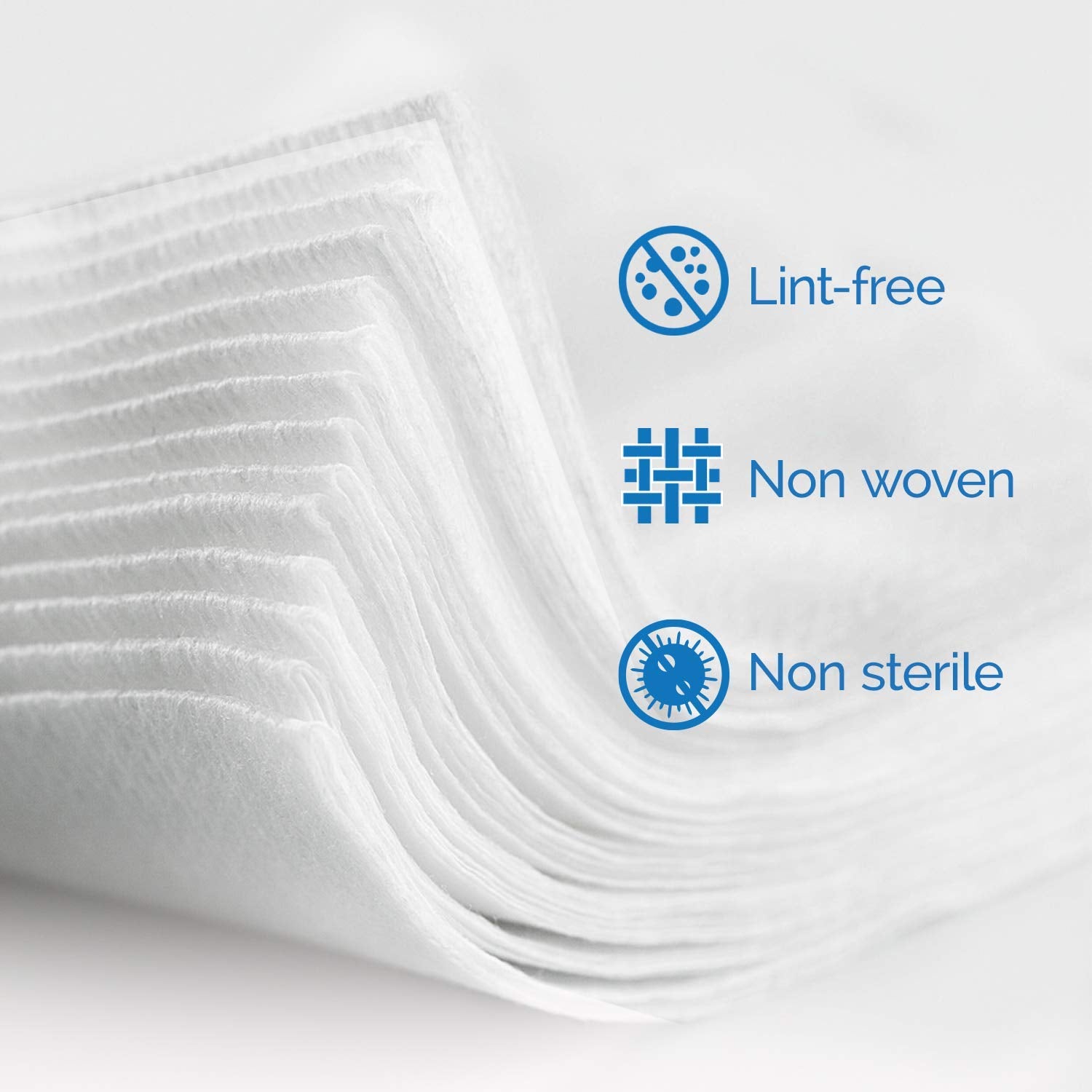 JMU 1000 Gauze Pads 2x2, Sponge Non-Woven 4-Ply Non-Sterile Dental Pads All Purpose Gauze