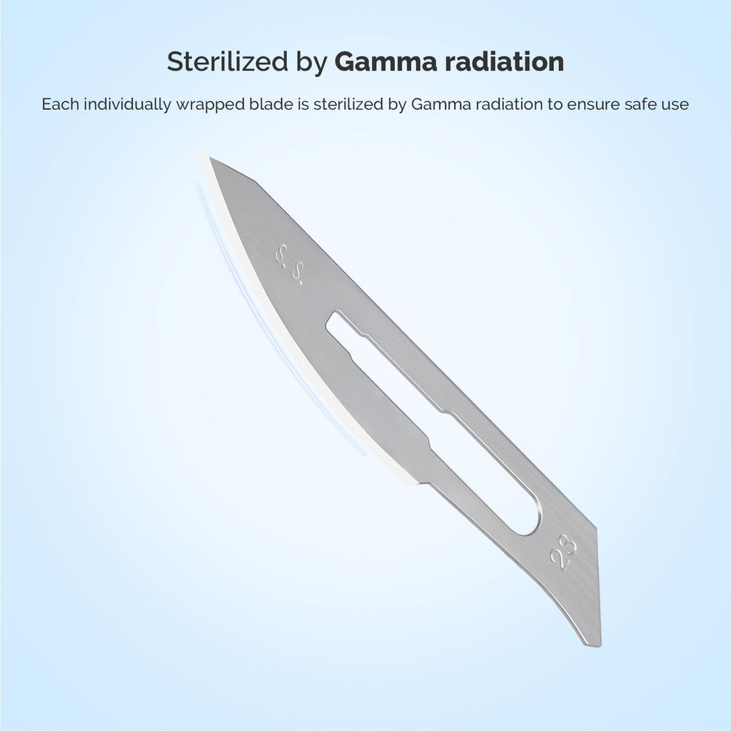 JMU 100pcs Disposable Sterile Surgical Scalpel Blades #15 | Individually Foil Wrapped, Stainless Steel Scalpel Blades