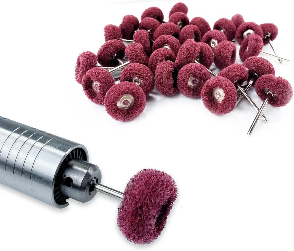Fine Abrasive Wheel Brush Polishing Buffing Wheels Sanding Rust Remove Rotary Tools Accessories 2.35 MM Mandrel 80 Pieces