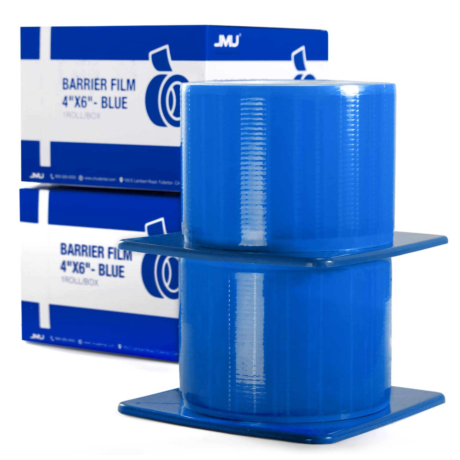 JMU Blue Barrier Film, Barrier Film Tattoo 4" x 6" Barrier Tape, Dental Barrier Film Roll (1 Rolls, 1200 Sheets)