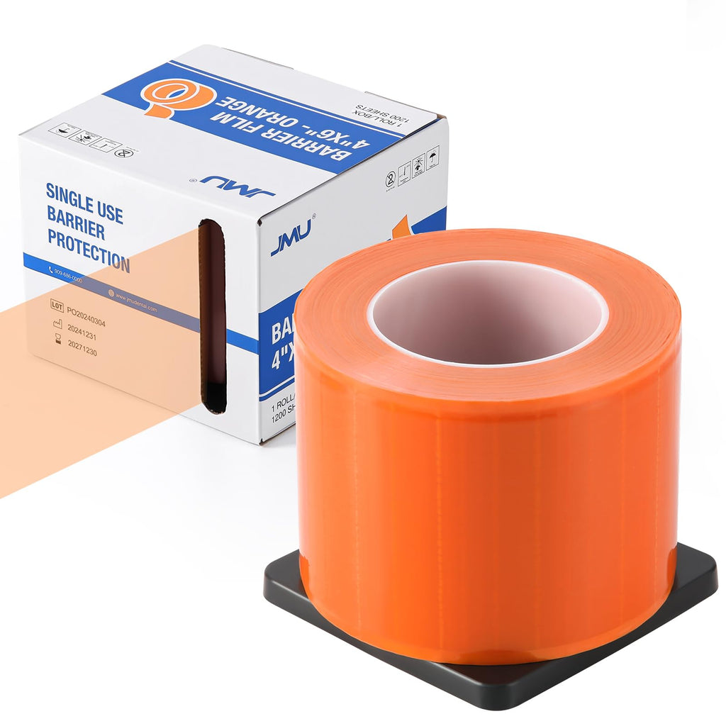 JMU Blue Barrier Film, Barrier Film Tattoo 4" x 6" Barrier Tape, Dental Barrier Film Roll (1 Rolls, 1200 Sheets)