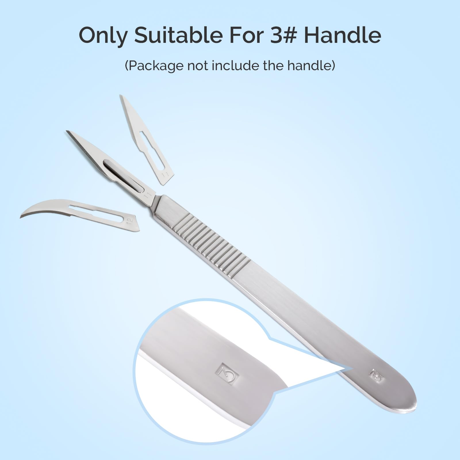 JMU 100pcs Disposable Sterile Surgical Scalpel Blades #15 | Individually Foil Wrapped, Stainless Steel Scalpel Blades