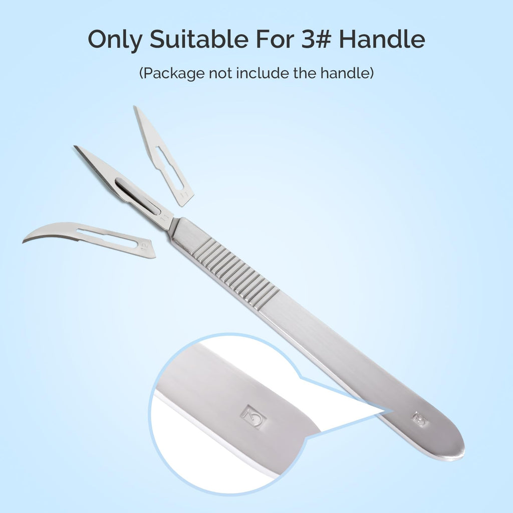 JMU 100pcs Disposable Sterile Surgical Scalpel Blades #15 | Individually Foil Wrapped, Stainless Steel Scalpel Blades