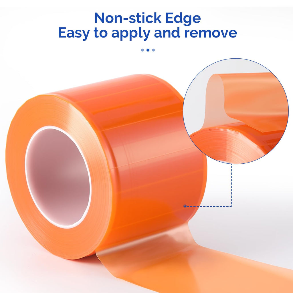 JMU Blue Barrier Film, Barrier Film Tattoo 4" x 6" Barrier Tape, Dental Barrier Film Roll (1 Rolls, 1200 Sheets)