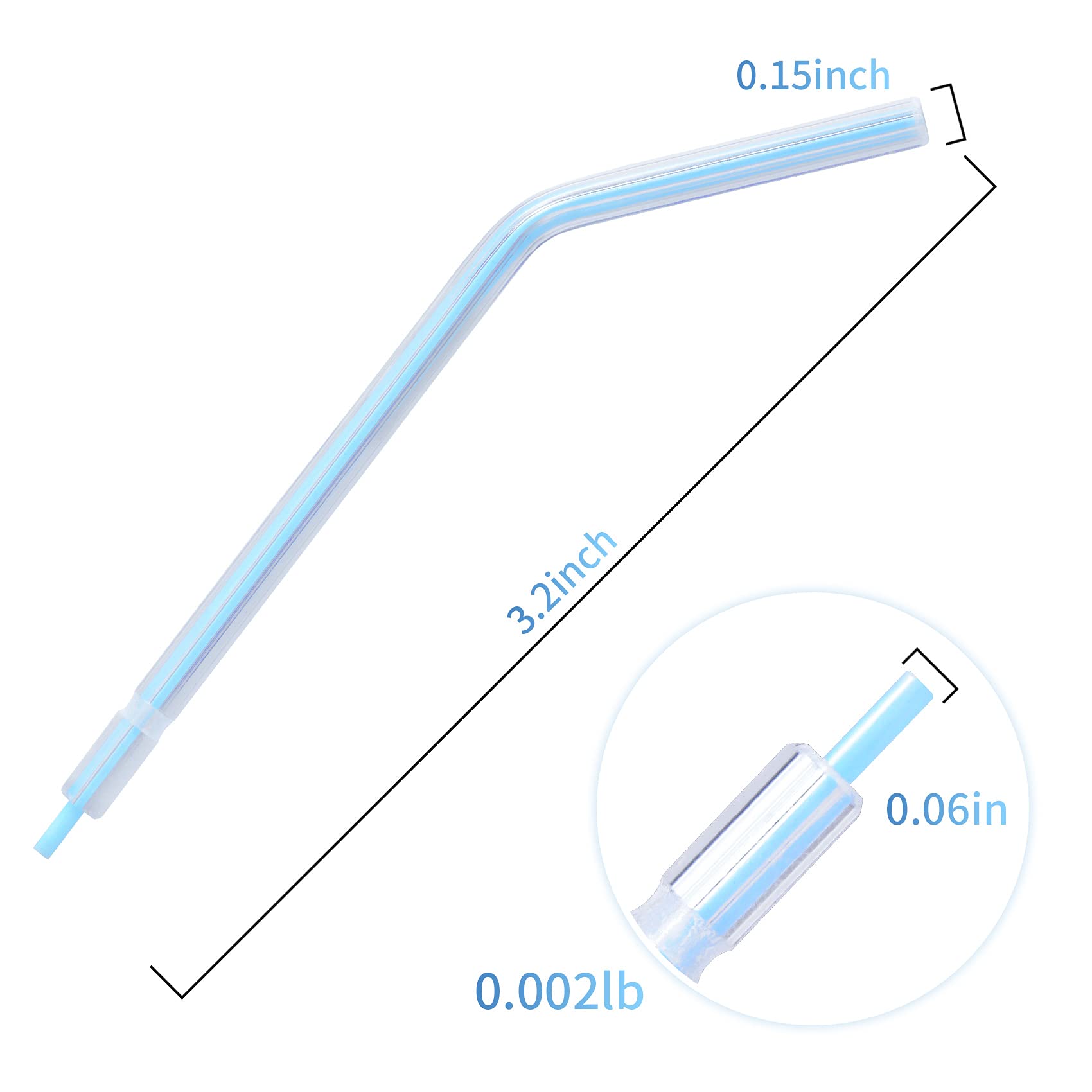 Annhua Air Water Syringe Tips Dental Metal 3 Way Syringe Nozzles 20 PCS, Air Water Spray Tips Autoclavable for Dental Clinic, Lab Equipment, Dental Students