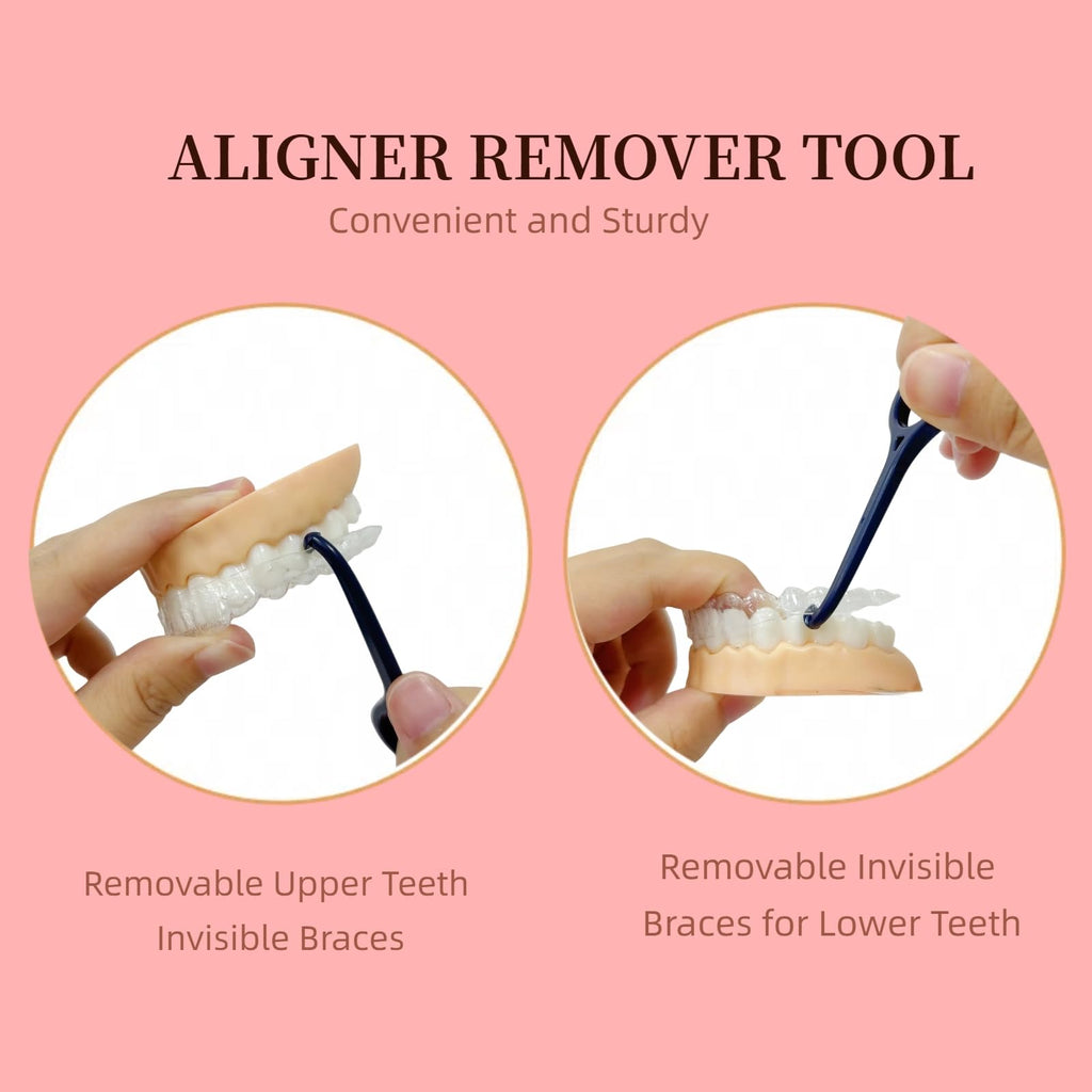 25PCS Aligner Remover Tool,Clear Aligner Removal Tool for Invisalign,Mix 5 Bright Color Removal Aligner Tooth Hook for Invisible Braces
