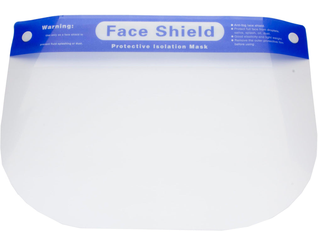10 Pcs Face Shield Mask, Anti-Fog Clear Full Face Protection Shield, Reusable Plastic PPE Face Protection with Elastic Headband for Dental, Work & Daily Use