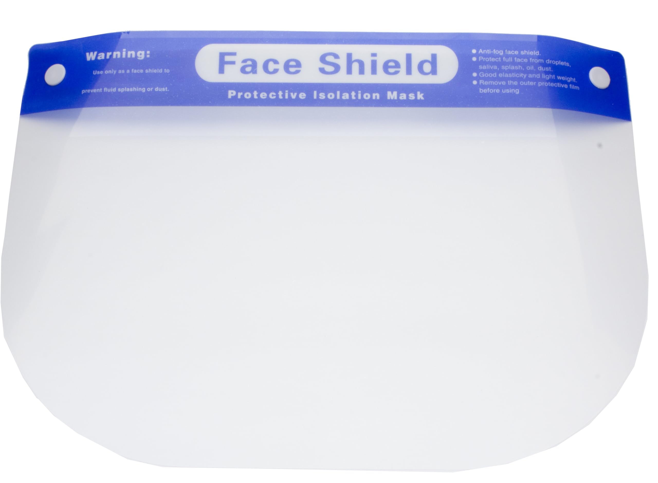 10 Pcs Face Shield Mask, Anti-Fog Clear Full Face Protection Shield, Reusable Plastic PPE Face Protection with Elastic Headband for Dental, Work & Daily Use