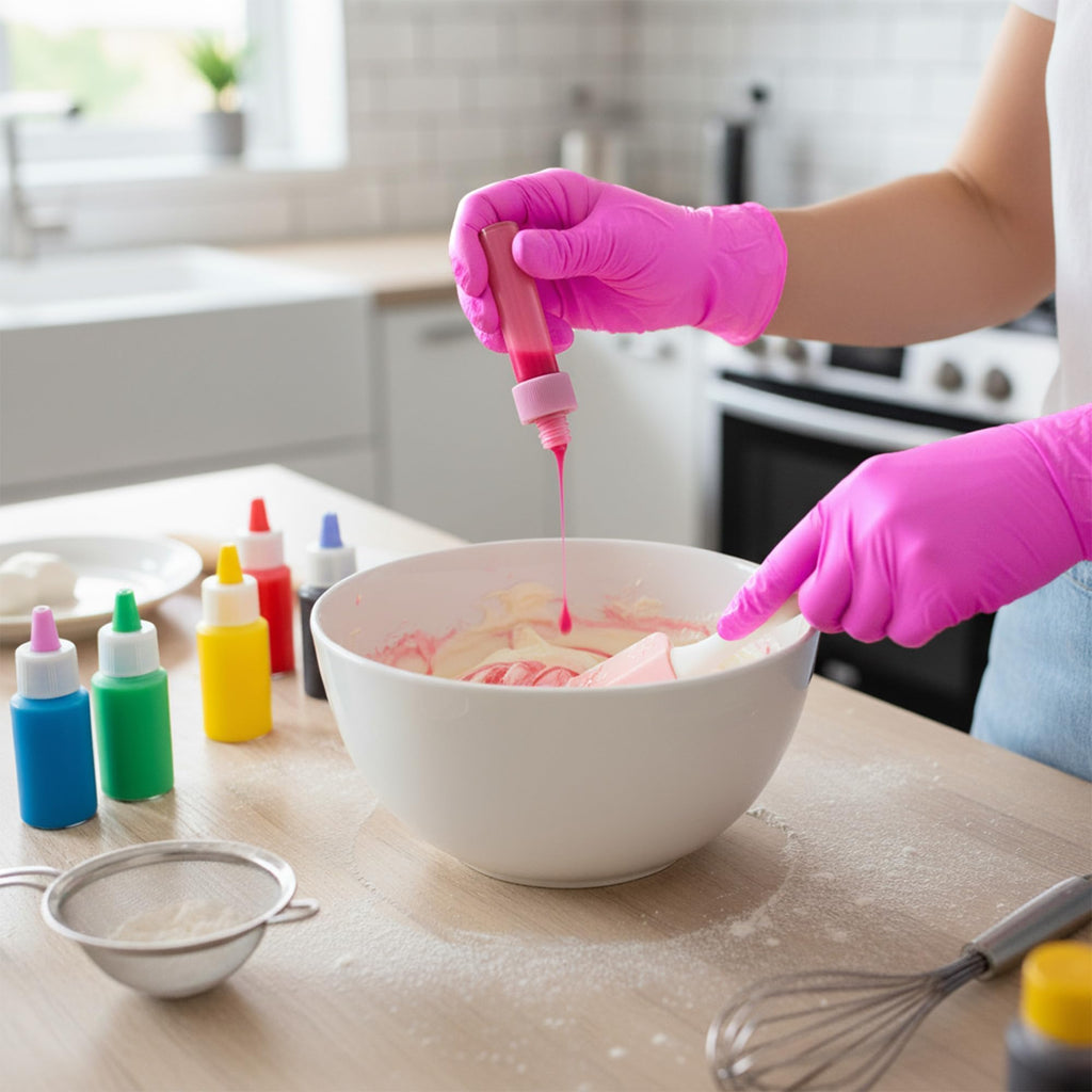SwiftGrip Powder-Free Nitrile Gloves, 3-mil, Disposable Nitrile Gloves, Latex-Free, Powder-Free - Pink/Fuchsia
