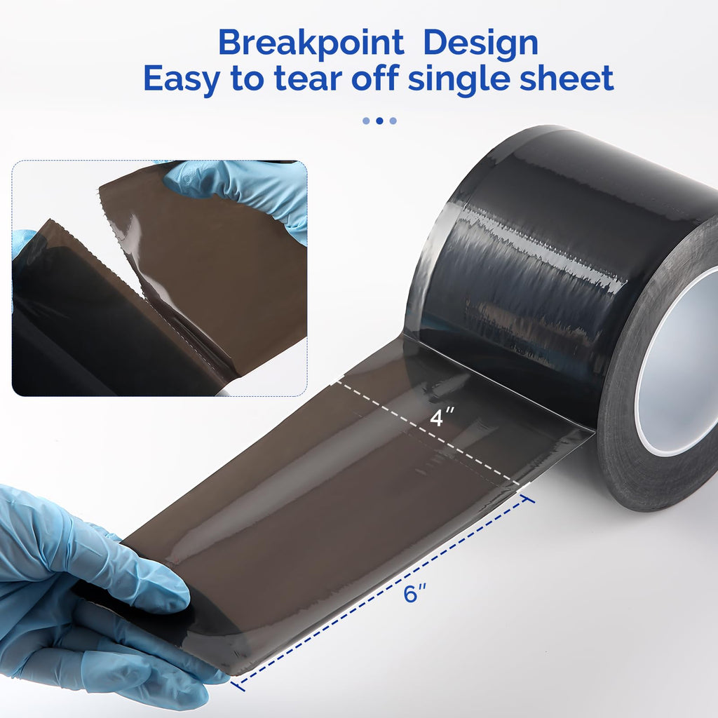 JMU Blue Barrier Film, Barrier Film Tattoo 4" x 6" Barrier Tape, Dental Barrier Film Roll (1 Rolls, 1200 Sheets)