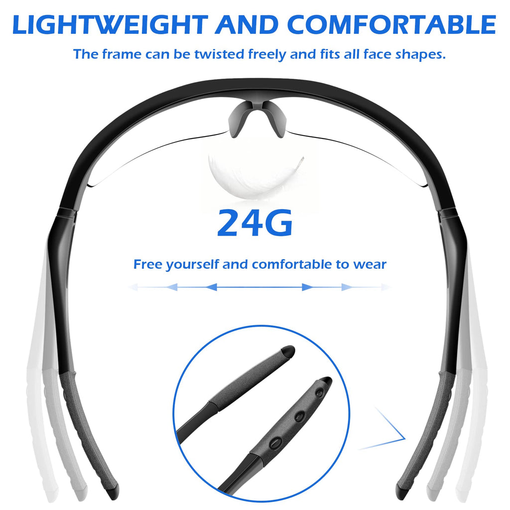 OXG 6 Pack Tinted Safety Glasses for Men Women, Safety Goggles ANSI Z87.1 Protective Eyewear Scratch Resistant Eye Protection