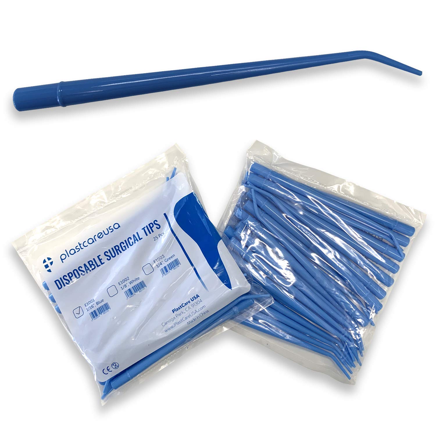 50 Dental Surgical Aspirator Aspirating Tips for 11mm Suction Holders (Medium) 2 Bags of 25