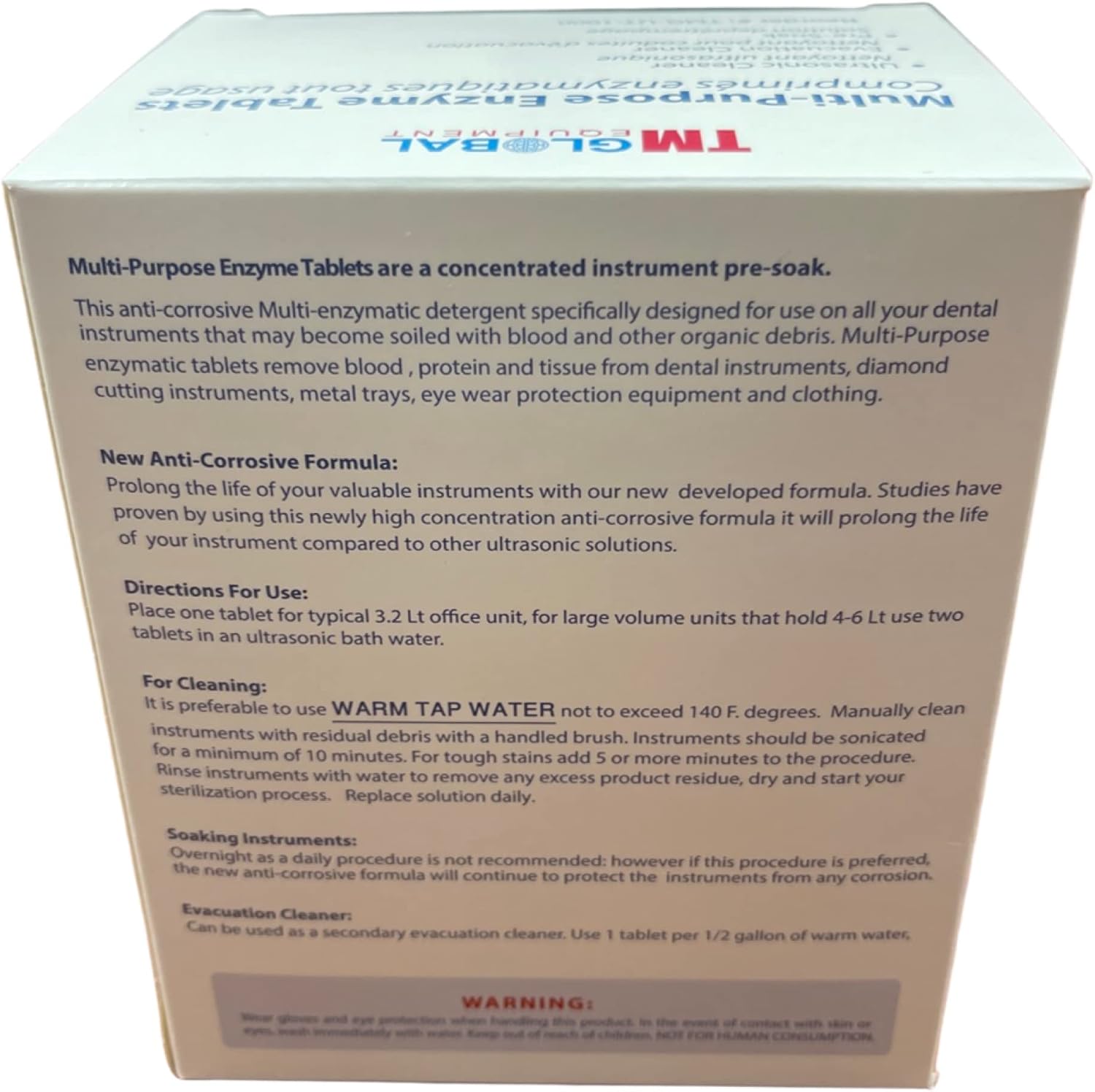64 Tablets Ultrasonic Enzymatic Tablets 3 in 1, Ultrasonic Cleaner, Evacuation Cleaner, Tools Pre-Soak enzyme Tablets