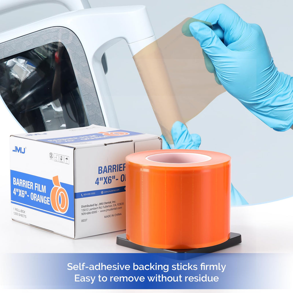 JMU Blue Barrier Film, Barrier Film Tattoo 4" x 6" Barrier Tape, Dental Barrier Film Roll (1 Rolls, 1200 Sheets)