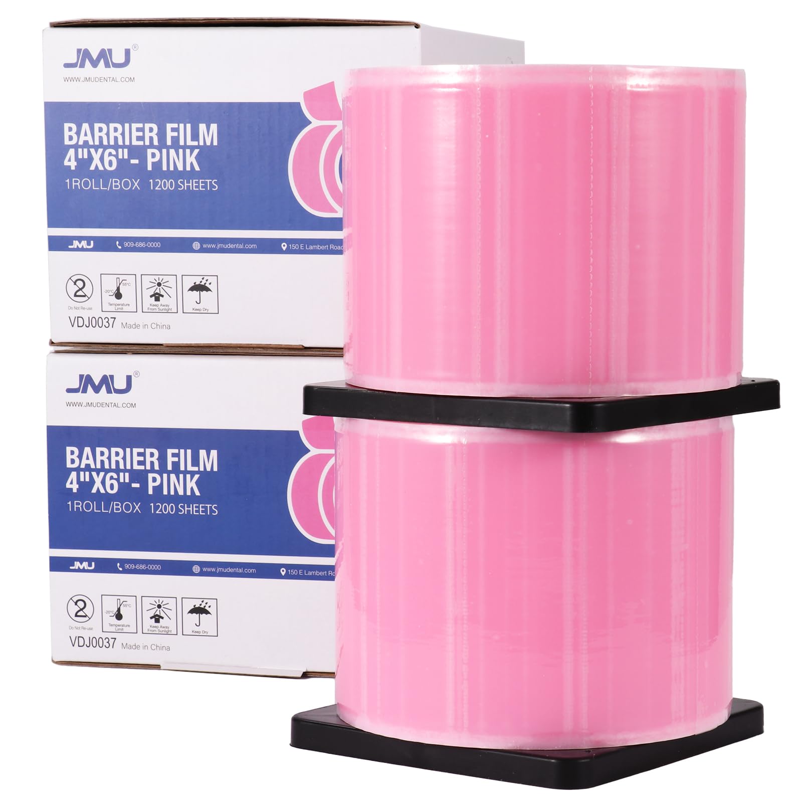 JMU Blue Barrier Film, Barrier Film Tattoo 4" x 6" Barrier Tape, Dental Barrier Film Roll (1 Rolls, 1200 Sheets)