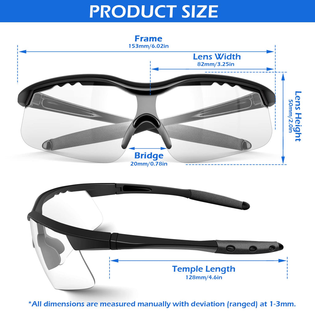 OXG 6 Pack Tinted Safety Glasses for Men Women, Safety Goggles ANSI Z87.1 Protective Eyewear Scratch Resistant Eye Protection