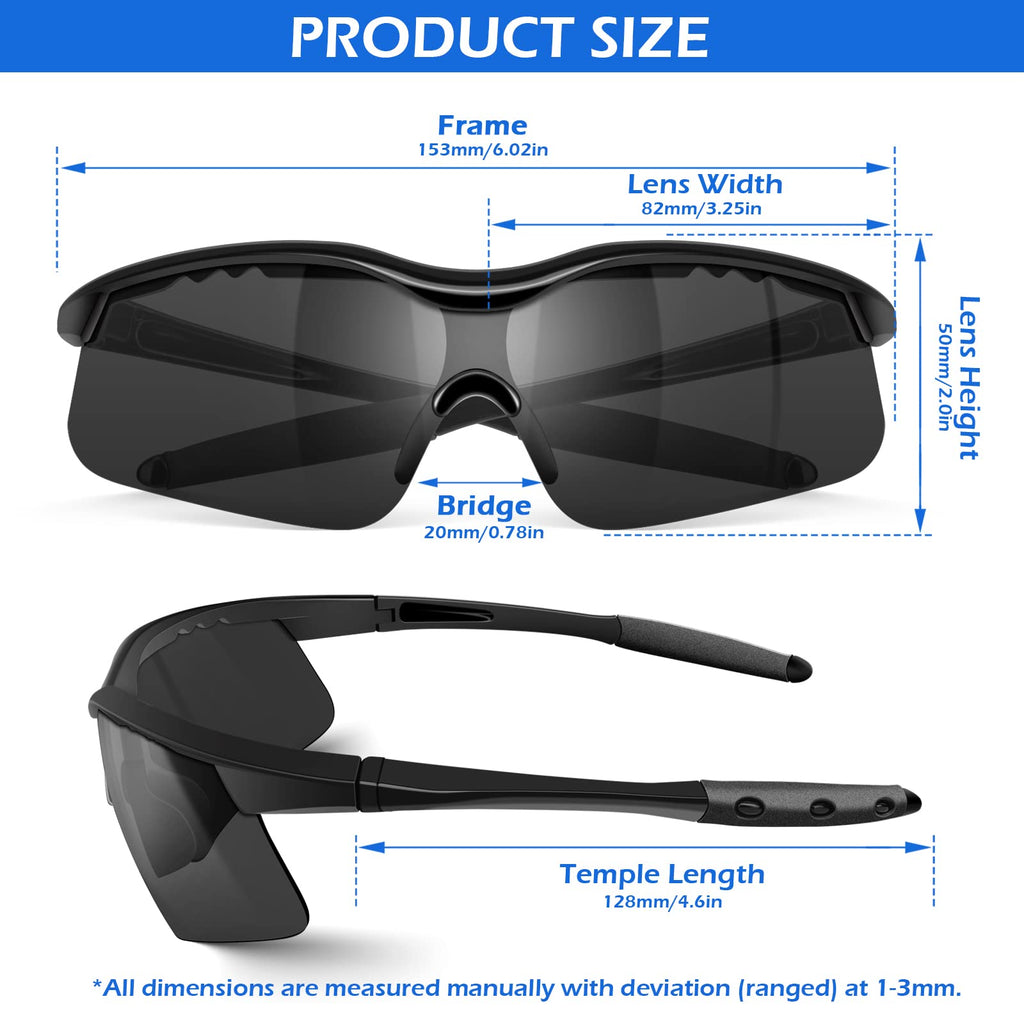 OXG 6 Pack Tinted Safety Glasses for Men Women, Safety Goggles ANSI Z87.1 Protective Eyewear Scratch Resistant Eye Protection