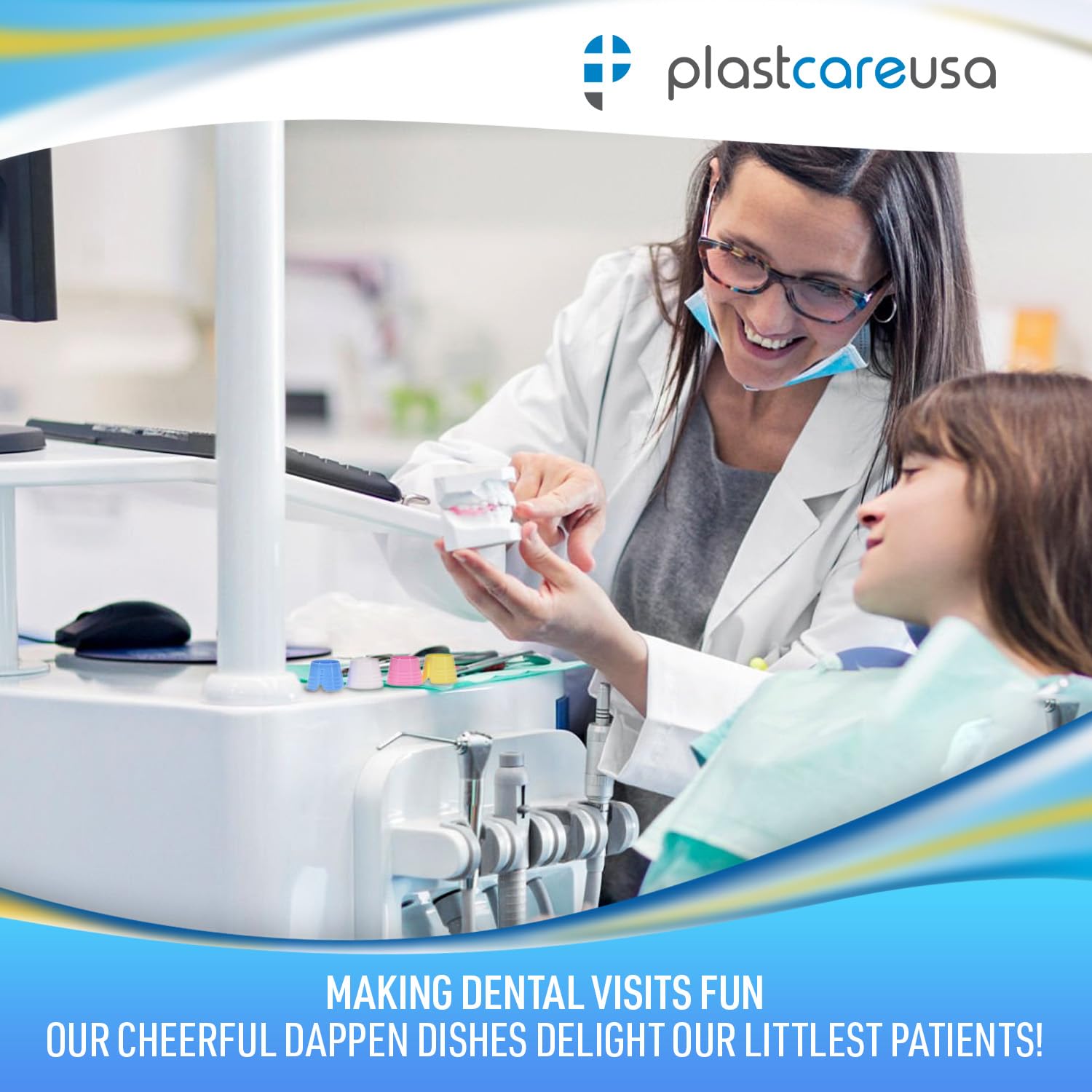 200 PlastCare USA Assorted Dappen Dish, Disposable Small Plastic Containers – Liquid Bowls for Dental and Nail Procedures
