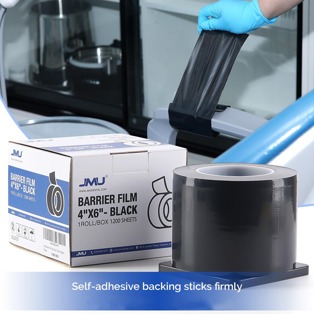 JMU Blue Barrier Film, Barrier Film Tattoo 4" x 6" Barrier Tape, Dental Barrier Film Roll (1 Rolls, 1200 Sheets)