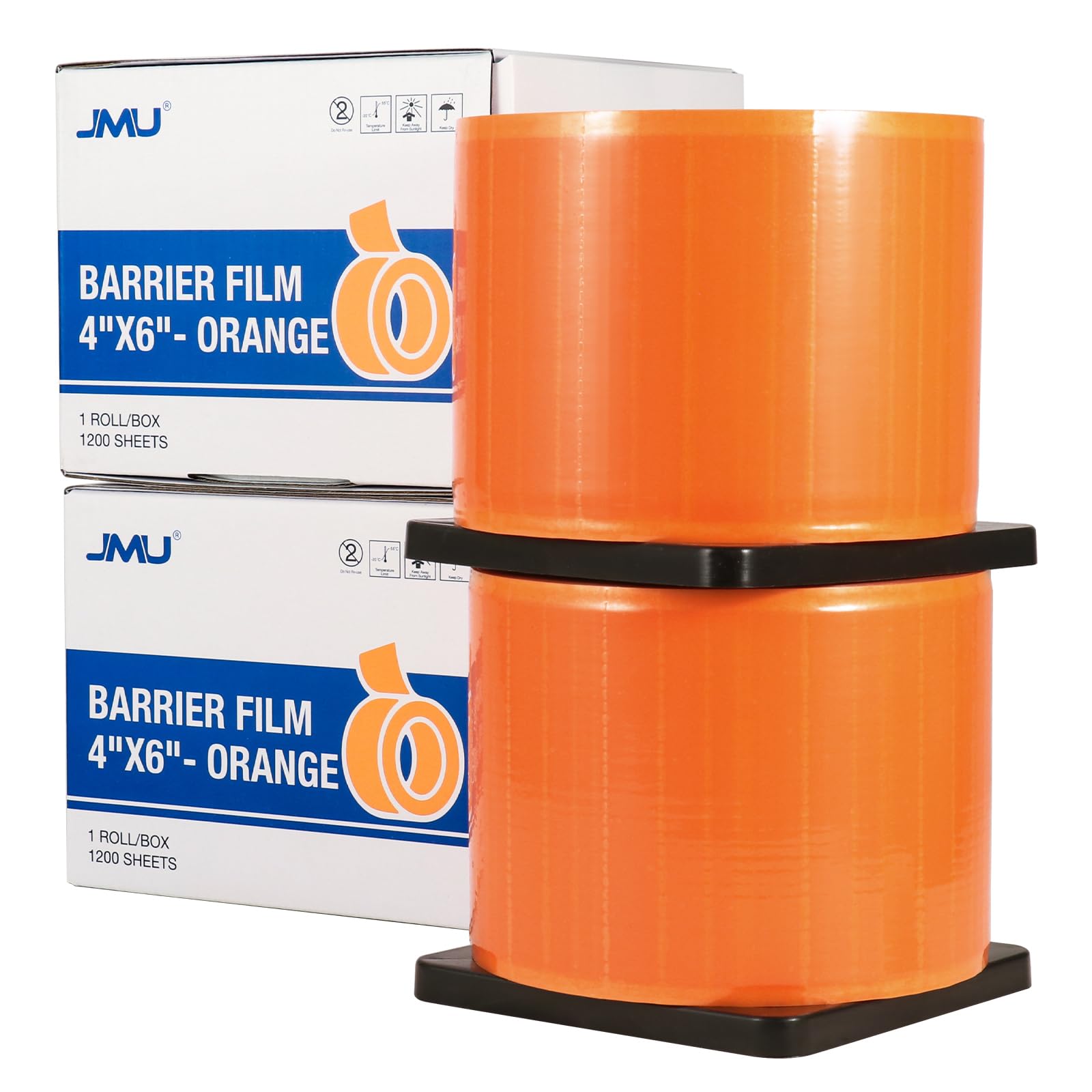 JMU Blue Barrier Film, Barrier Film Tattoo 4" x 6" Barrier Tape, Dental Barrier Film Roll (1 Rolls, 1200 Sheets)