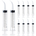20 Pcs Plastic Syringes with Curved Tip, 12cc Disposable Dental Irrigation Syringe, 12ml Mouthwash Cleaner Syringes for Oral Care Pet Feeding Liquid Measurement