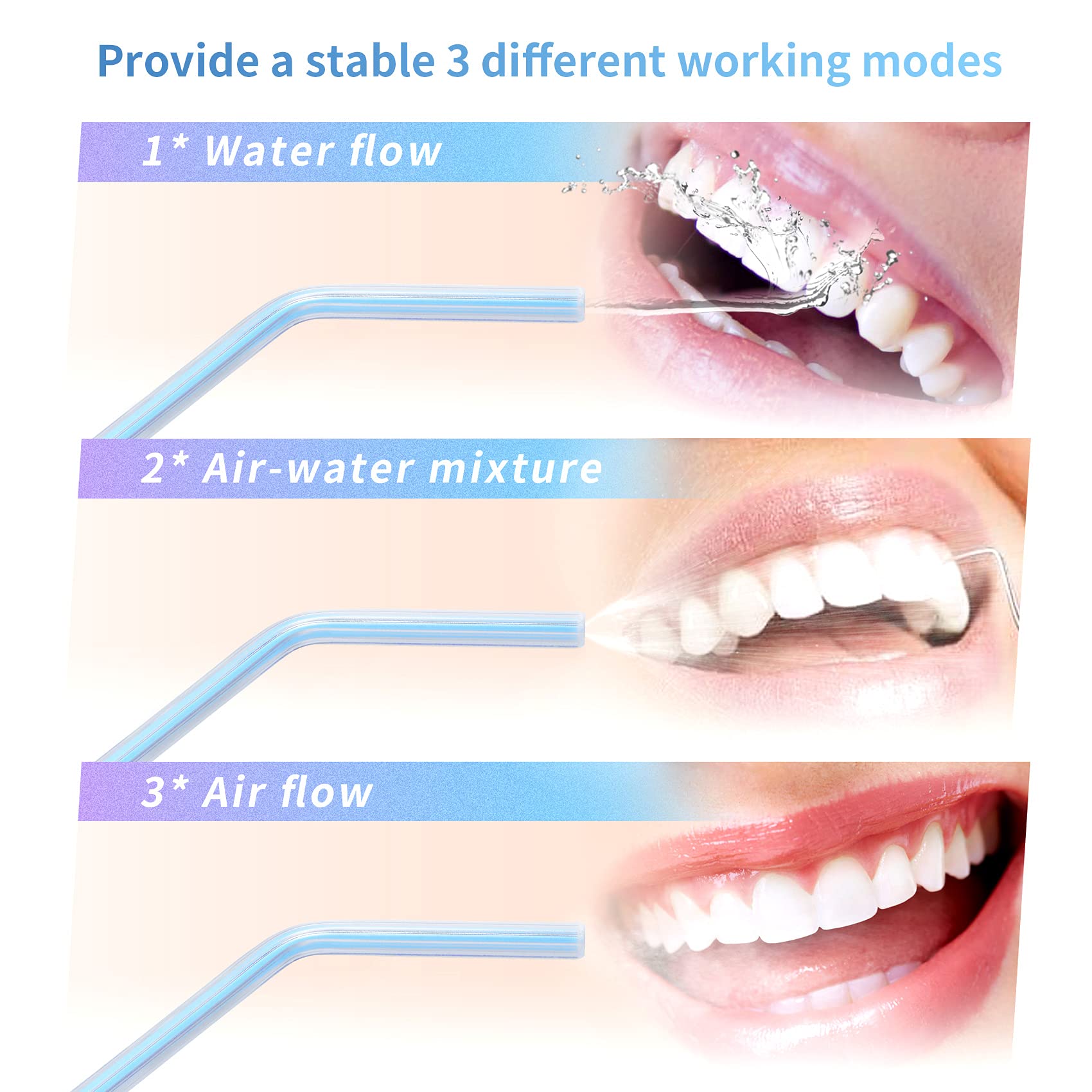 Annhua Air Water Syringe Tips Dental Metal 3 Way Syringe Nozzles 20 PCS, Air Water Spray Tips Autoclavable for Dental Clinic, Lab Equipment, Dental Students
