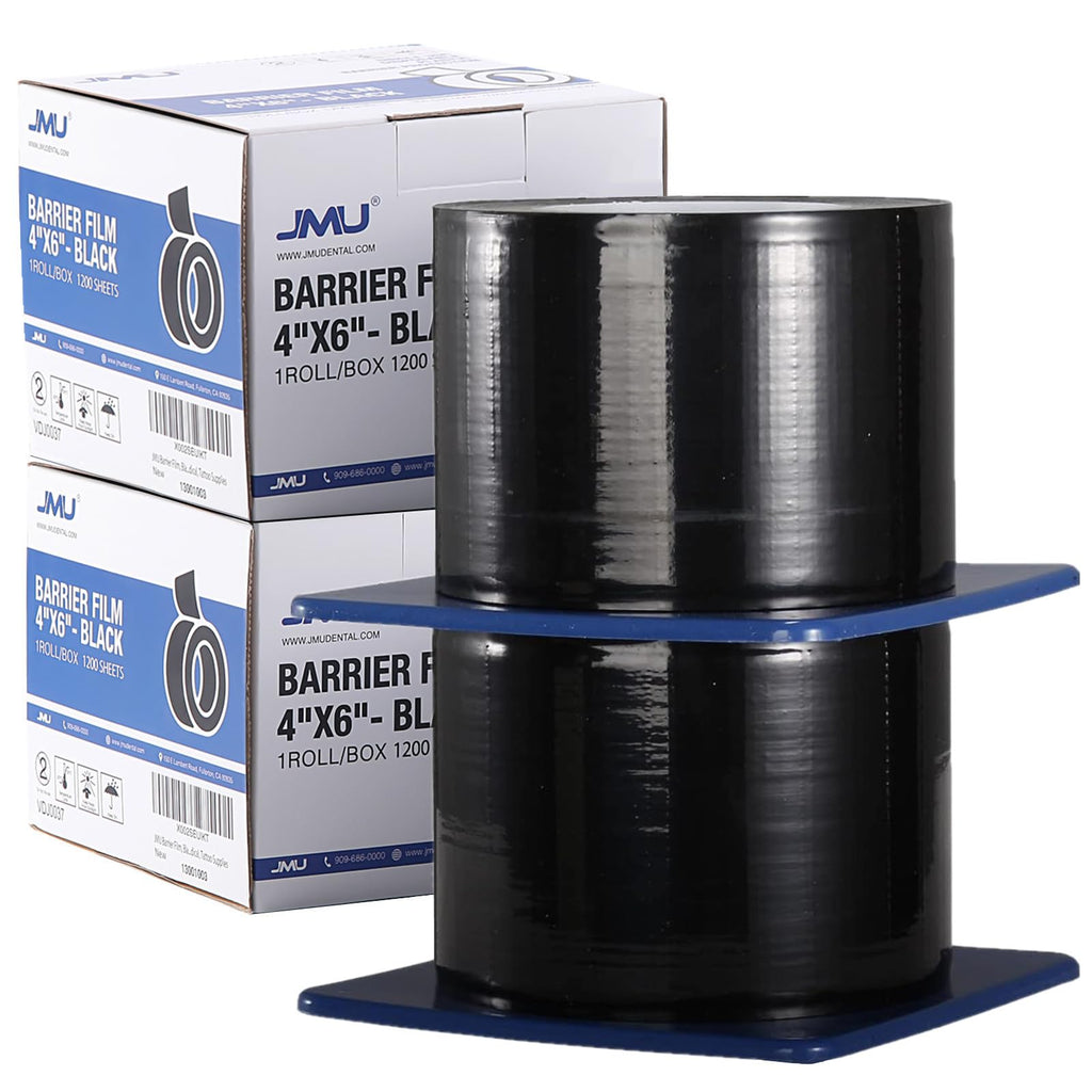 JMU Blue Barrier Film, Barrier Film Tattoo 4" x 6" Barrier Tape, Dental Barrier Film Roll (1 Rolls, 1200 Sheets)