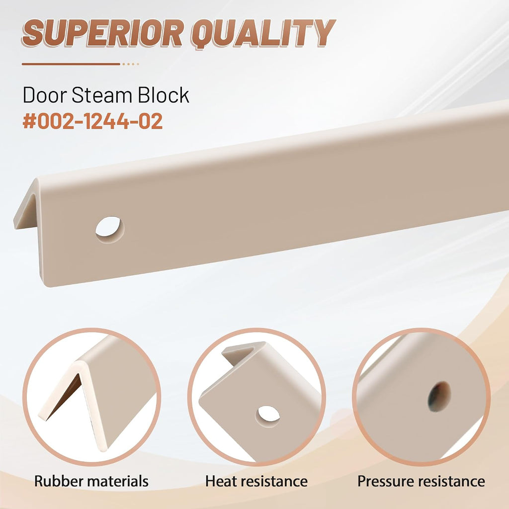 Steam Block Kit 002-1244-02 for Midmark M11 Ultraclave Automatic Sterilizer, Door Gasket Silicone Rubber Steam Block Replacement for Midmark Ritter M11, M11D Series