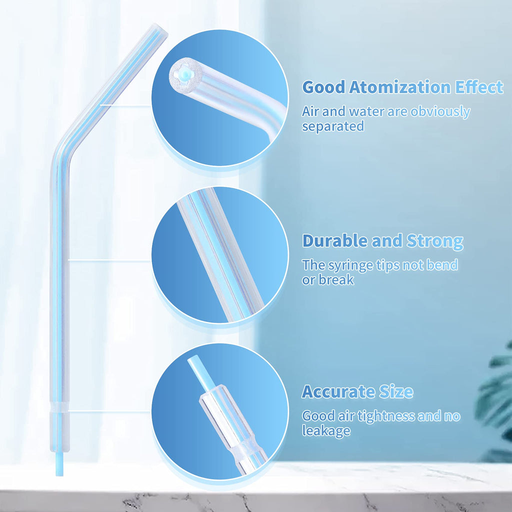Annhua Air Water Syringe Tips Dental Metal 3 Way Syringe Nozzles 20 PCS, Air Water Spray Tips Autoclavable for Dental Clinic, Lab Equipment, Dental Students