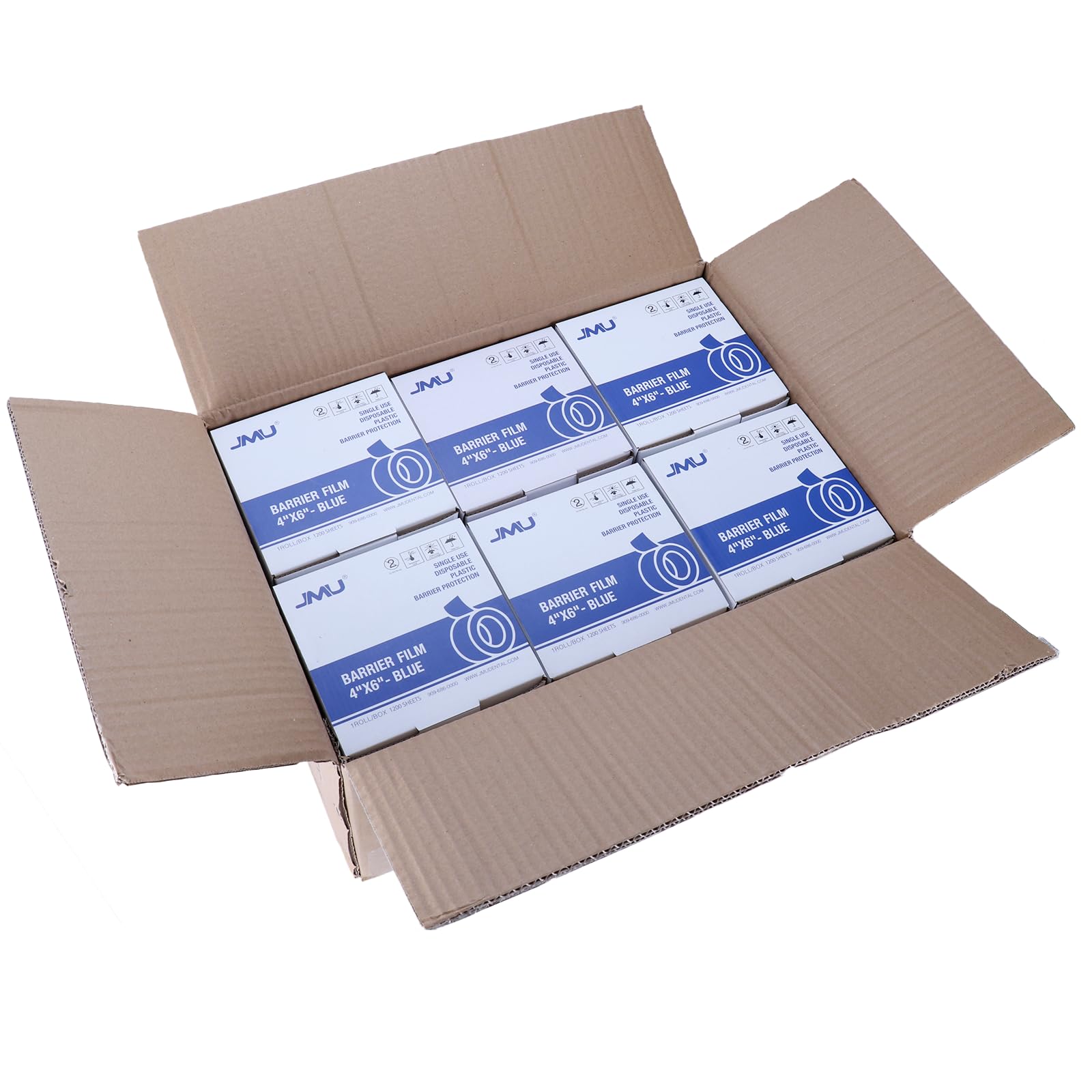 JMU Blue Barrier Film, Barrier Film Tattoo 4" x 6" Barrier Tape, Dental Barrier Film Roll (1 Rolls, 1200 Sheets)