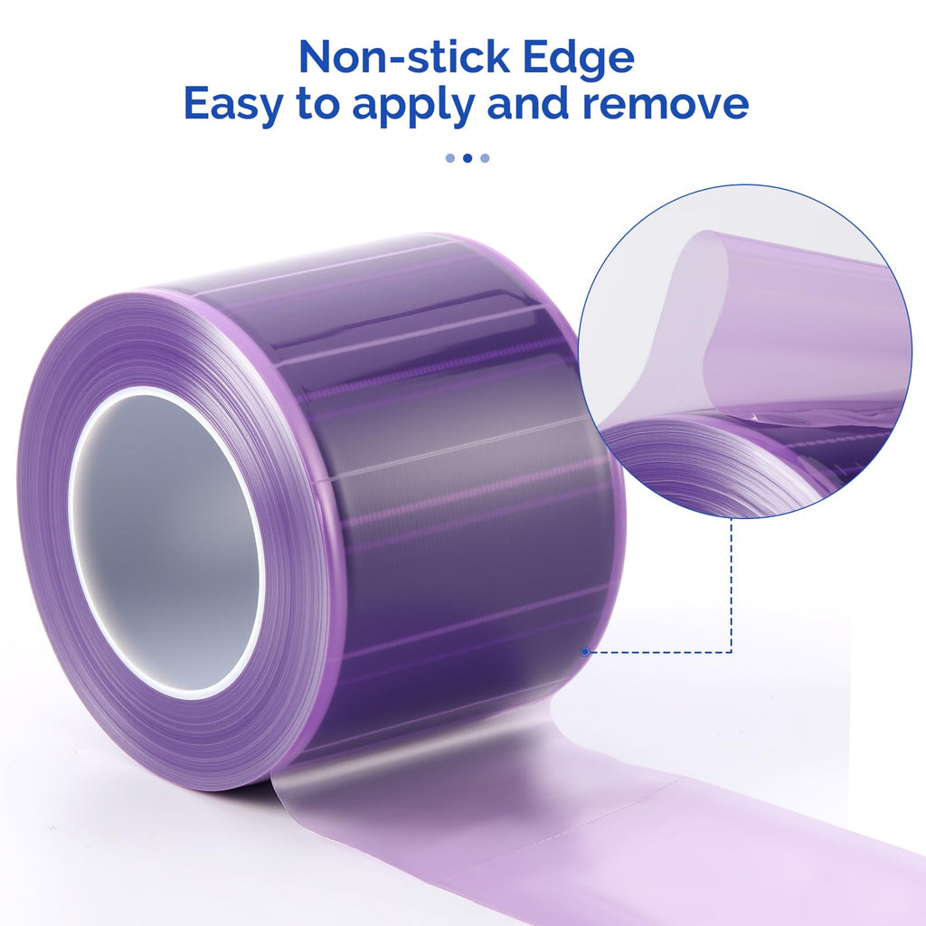 JMU Blue Barrier Film, Barrier Film Tattoo 4" x 6" Barrier Tape, Dental Barrier Film Roll (1 Rolls, 1200 Sheets)