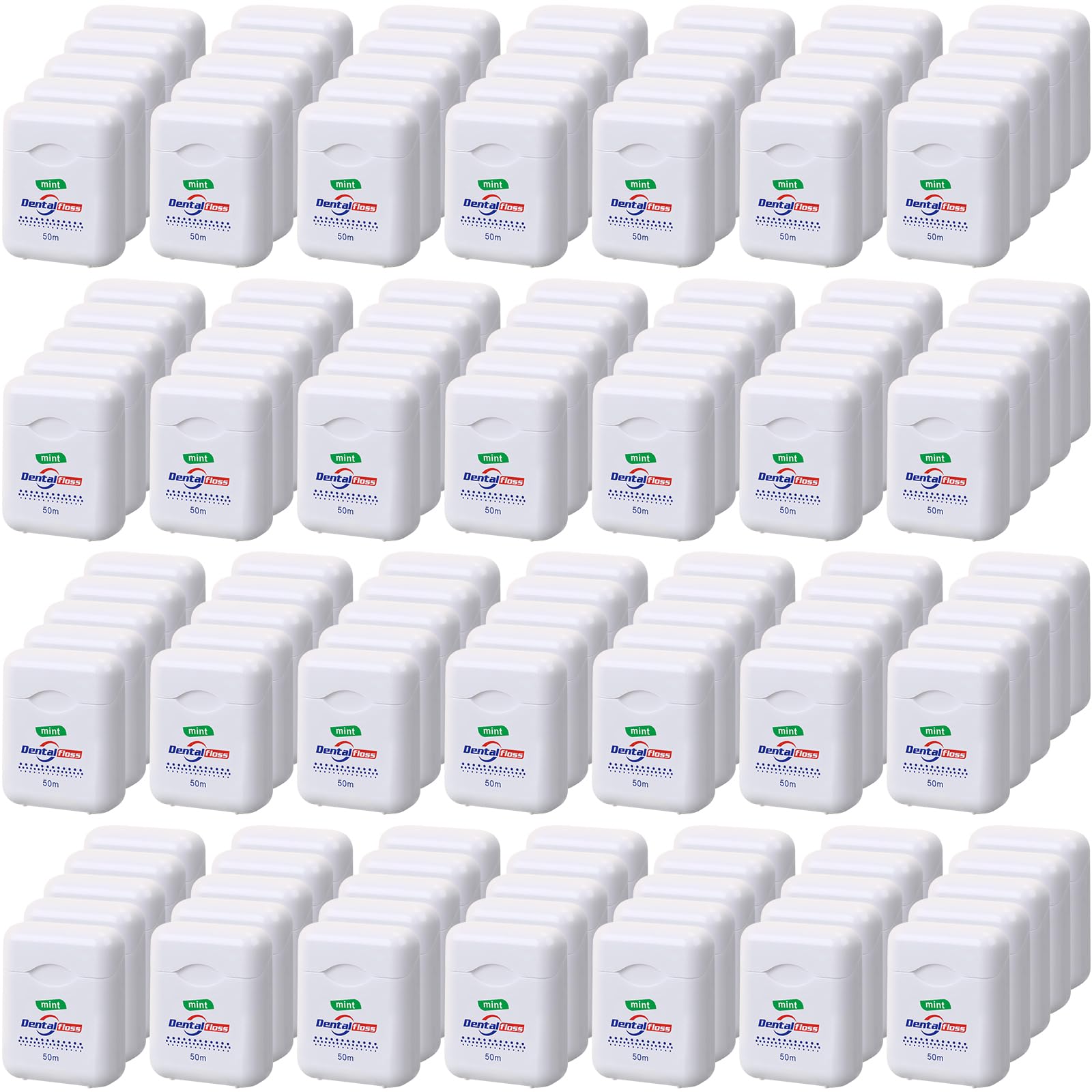Geiserailie 72 Pack Dental Floss Bulk Mint Flavored 50m Each Travel Dental Floss Waxed Oral Care for Teeth Protection(Multicolor)