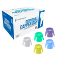 200 PlastCare USA Assorted Dappen Dish, Disposable Small Plastic Containers – Liquid Bowls for Dental and Nail Procedures