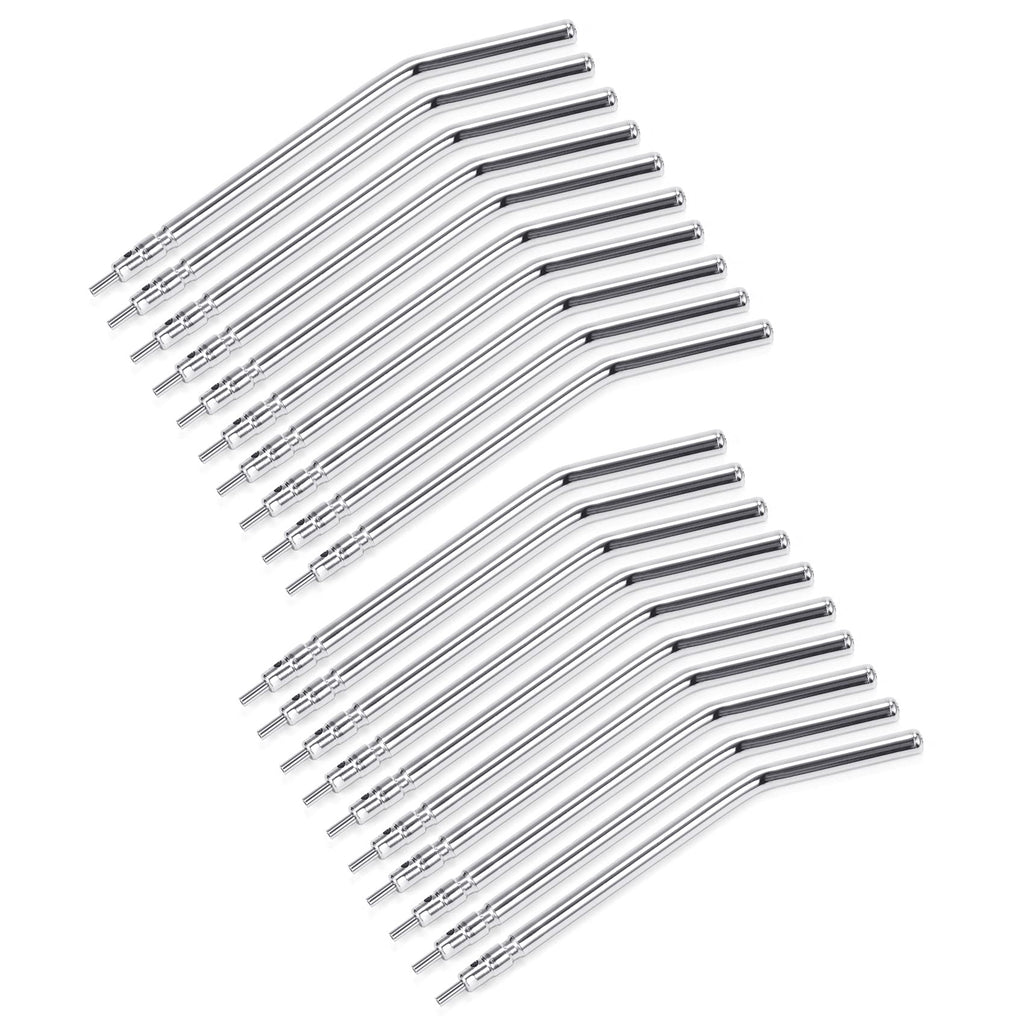 Annhua Air Water Syringe Tips Dental Metal 3 Way Syringe Nozzles 20 PCS, Air Water Spray Tips Autoclavable for Dental Clinic, Lab Equipment, Dental Students