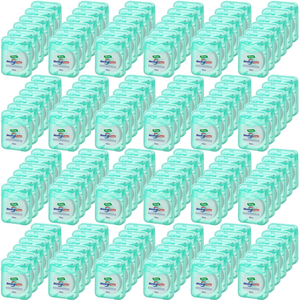 Geiserailie 72 Pack Dental Floss Bulk Mint Flavored 50m Each Travel Dental Floss Waxed Oral Care for Teeth Protection(Multicolor)