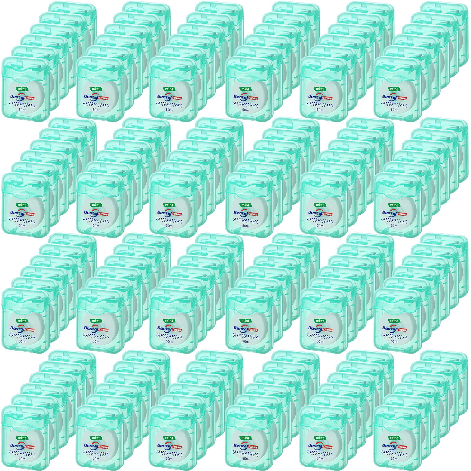 Geiserailie 72 Pack Dental Floss Bulk Mint Flavored 50m Each Travel Dental Floss Waxed Oral Care for Teeth Protection(Multicolor)