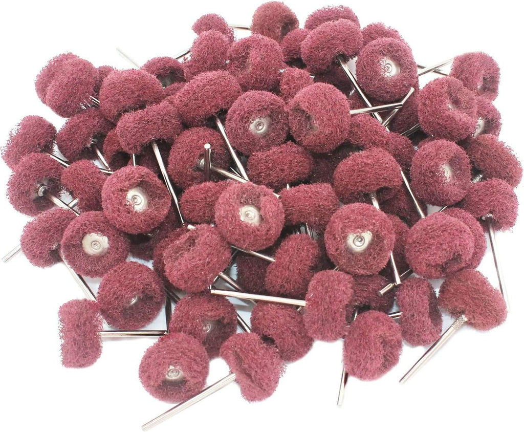 Fine Abrasive Wheel Brush Polishing Buffing Wheels Sanding Rust Remove Rotary Tools Accessories 2.35 MM Mandrel 80 Pieces