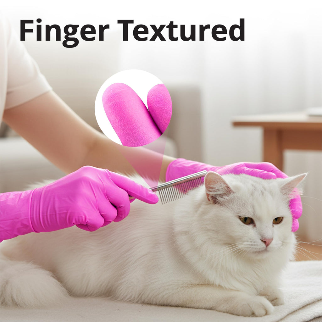 SwiftGrip Powder-Free Nitrile Gloves, 3-mil, Disposable Nitrile Gloves, Latex-Free, Powder-Free - Pink/Fuchsia