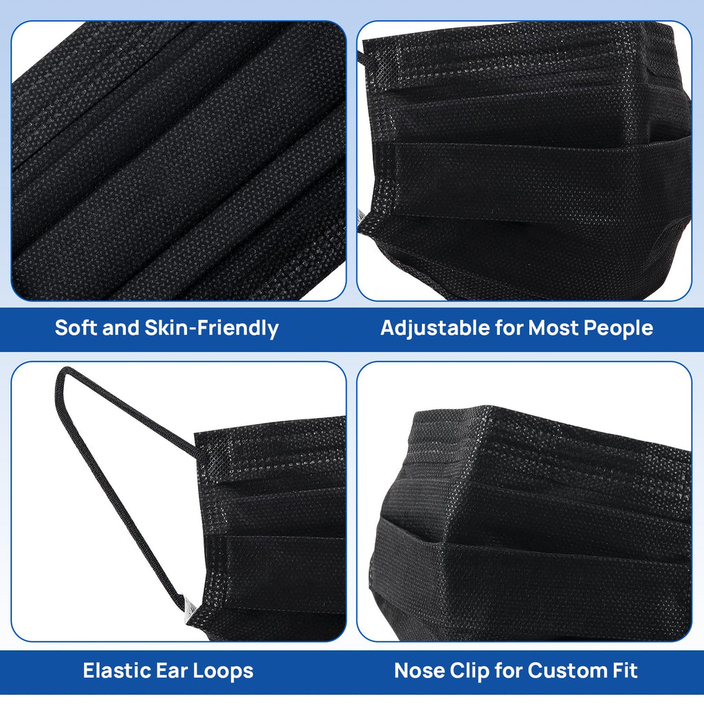 JMU Level 3 Disposable Face Mask 4-Ply for Adult, Medical Grade, ≥98% Filtration, Breathable & Comfortable, 50 Pack