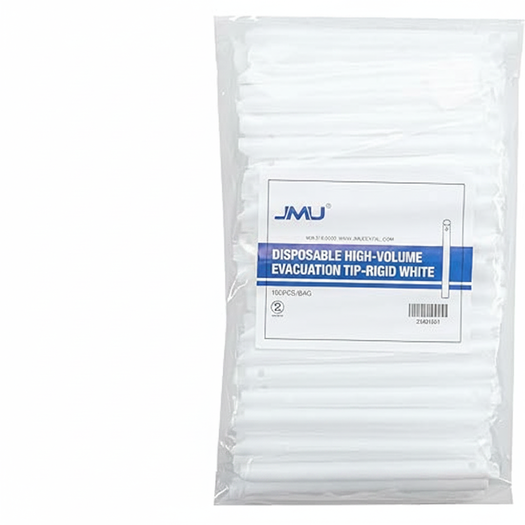 Pack of 100 disposable white HVE suction tips